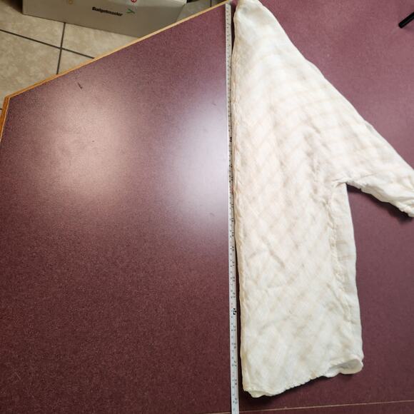 Massimo Dutti Linen Top Womens Small Stripped Dolman Beachy Coastal Portugal - Picture 8 of 14